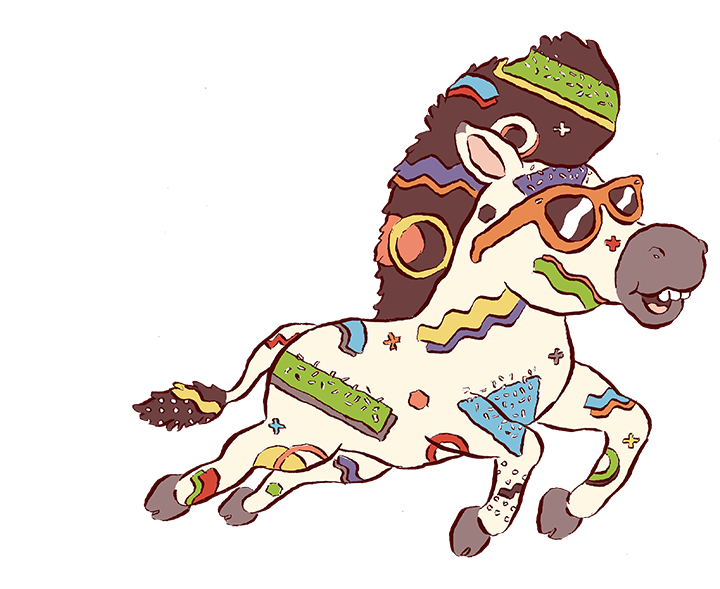 Retro Rita the Zebra