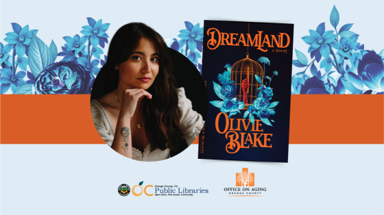 Graphic of Author Olivie Blake photo and book cover "Dreamland"