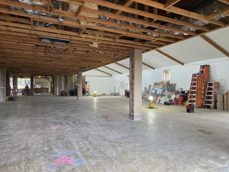 Photo of construction progress in La Habra Librar
