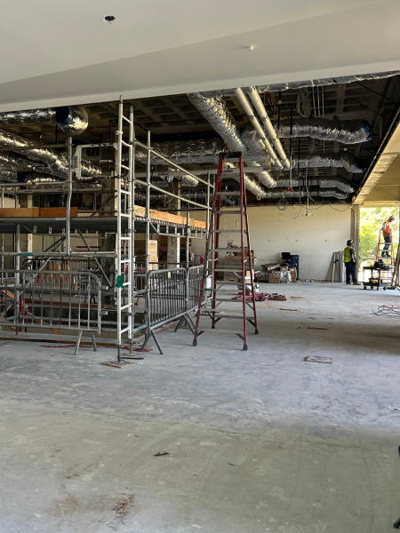 Photo of construction progress in Garden Grove Main Library