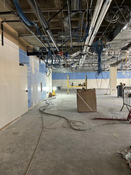 Photo of construction progress in Garden Grove Main Library