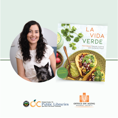 Graphic of Author Jocelyn Ramirez photo and her book cover "La Vida Verde"