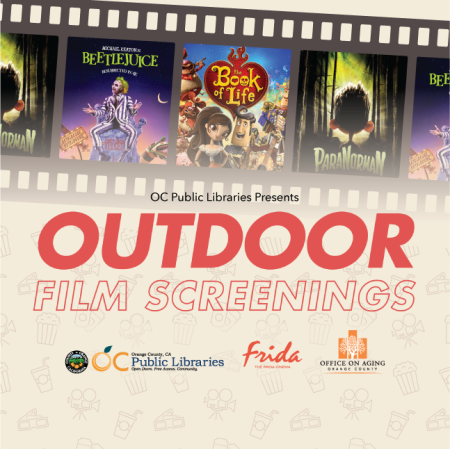 Graphic that states "Outdoor Film Screenings"